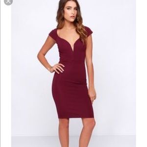 Lulus Burgundy Bodycon Dress